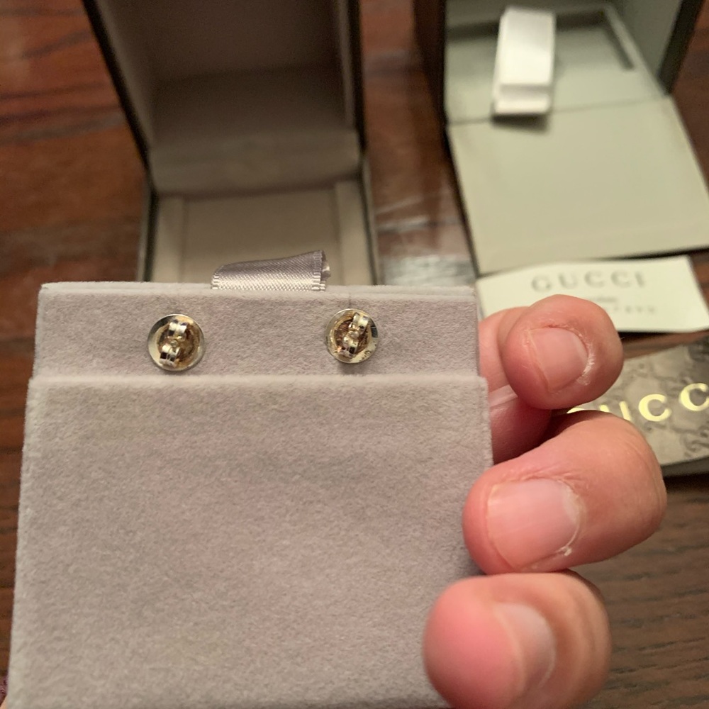 “””⛔️SOLD!!!””” Gucci silver round earring - Picture 4 of 4